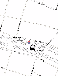 George Washington Bridge Bus Terminal parking map 乔治华盛顿桥站停机图